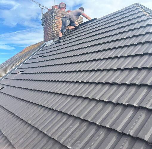 Wymondham Roofing Services 11 This is a photo of a new roof being installed in Wymondham. Installation carried out by Wymondham Roofing Services