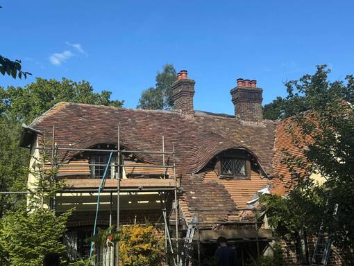 Wymondham Roofing Services 6 This is a photo of a roof being repaired in Wymondham. Installation carried out by Wymondham Roofing Services